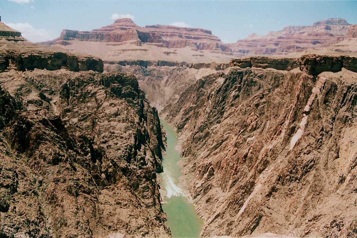 Inner Gorge Colorado River And Horn Creek Rapids From Overlook Near Mouth Of Mystery Canyon Lookin
